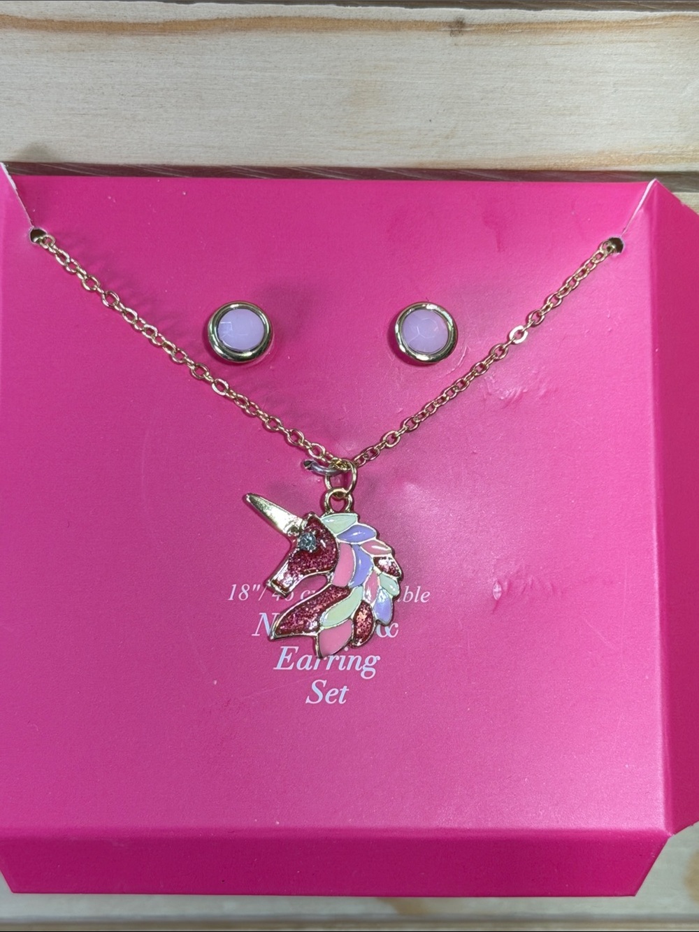 Unicorn Necklace & Earring Set